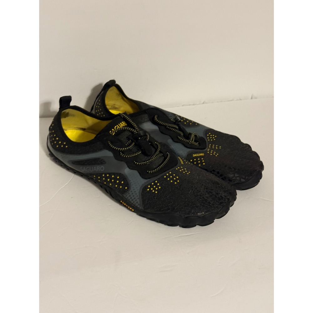 Saguaro Mens Barefoot Black Yellow‎ Minimalist Trail Water Shoe Size 46 US 12